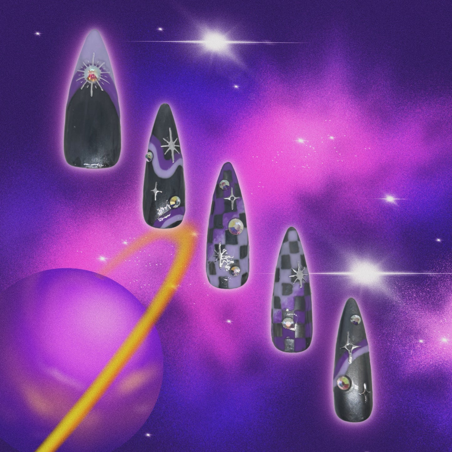 Space Nails (Purple)